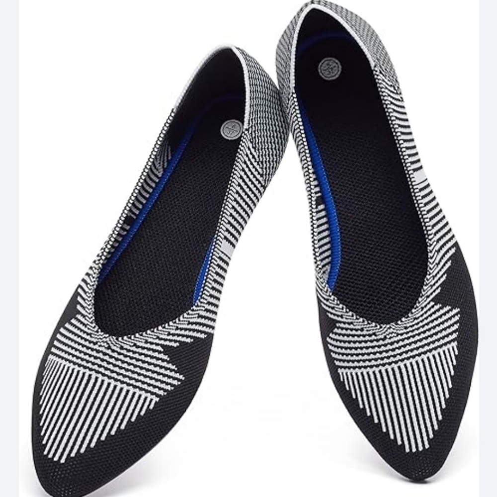 Women's Mesh Flat Ballet Shoes Pointed Toe Dress Shoes Flats Size 8 ,Super Comfy